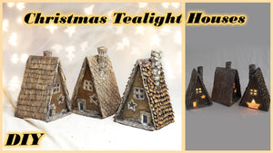 Christmas Tealight Houses: Three Roof Styles