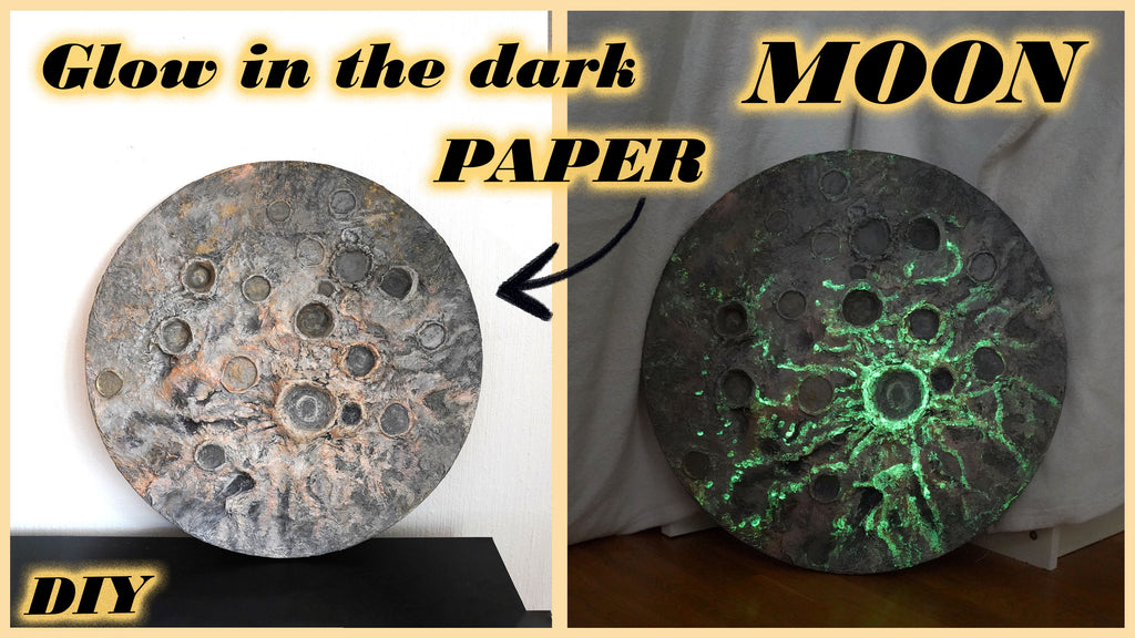 DIY paper MOON wall art | Glow in the dark crafts