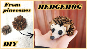 HEDGEHOG made of Pinecones DIY | Autumn/fall crafts