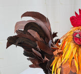 Paper mache Serama bantam rooster/chicken