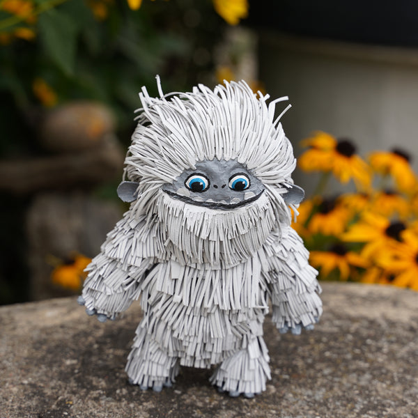 Paper mache Abominable yeti