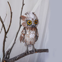 Handmade paper mache owl Angela