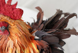 Paper mache Serama bantam rooster/chicken