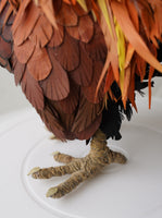 Paper mache Serama bantam rooster/chicken