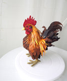 Paper mache Serama bantam rooster/chicken