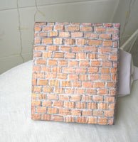 Hand decorated A5 ring binder 'brick wall'