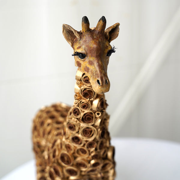 Handmade paper mache giraffe 'Stacy'