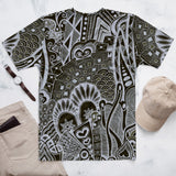 Men's T-shirt 'black doodles'