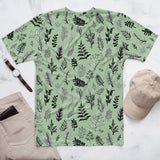 Men's T-shirt 'green ferns'