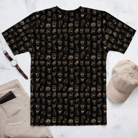 Men's T-shirt 'golden faces'