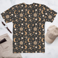 Men's T-shirt 'Stars and moon dark'