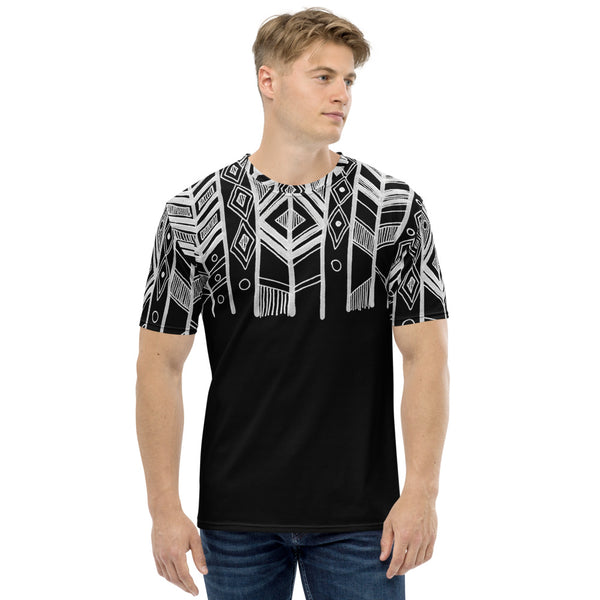 Men's T-shirt 'black mud cloth'