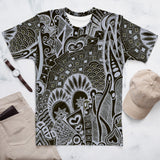 Men's T-shirt 'black doodles'