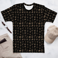 Men's T-shirt 'golden faces'