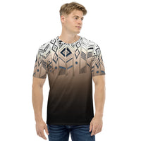 Men's T-shirt 'ombre mud cloth pattern'