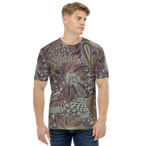 Men's T-shirt 'brown abstract'