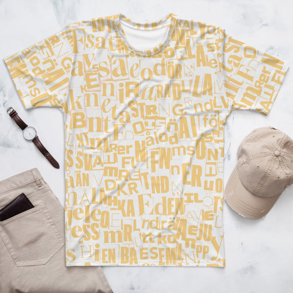 Men's T-shirt 'yellow letters'