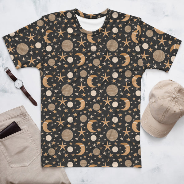 Men's T-shirt 'Stars and moon dark'