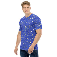 Men's T-shirt 'blue raindrops'