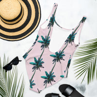 One-Piece Swimsuit 'palm trees pattern'