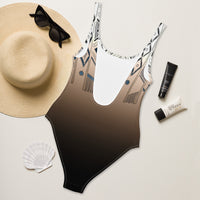 One-Piece Swimsuit 'mud cloth'