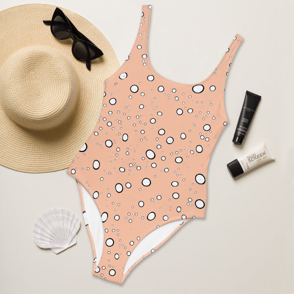 One-Piece Swimsuit 'pink and dots'