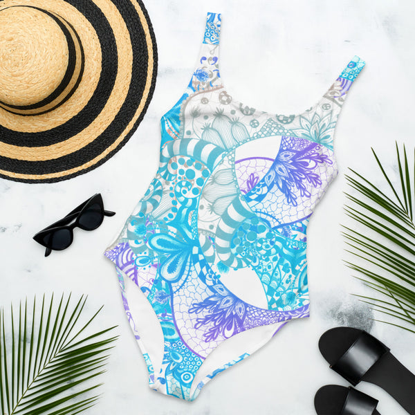 One-Piece Swimsuit 'colorful doodles'