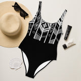 One-Piece Swimsuit 'black mud cloth'