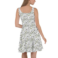 Skater Dress 'green flowers'