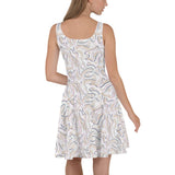 Skater Dress 'Pink grey lines'