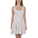 Skater Dress 'Pink grey lines'