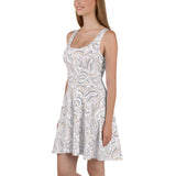 Skater Dress 'Pink grey lines'