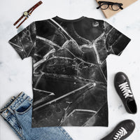 Women's T-shirt 'black broken glass'