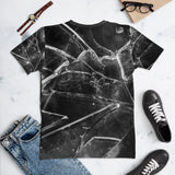 Women's T-shirt 'black broken glass'