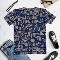 Women's T-shirt 'letters blue'
