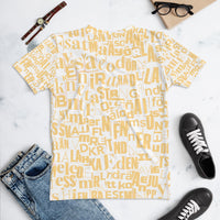 Women's T-shirt 'letters yellow'