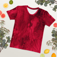 Women's T-shirt 'red watercolor'