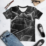 Women's T-shirt 'black broken glass'