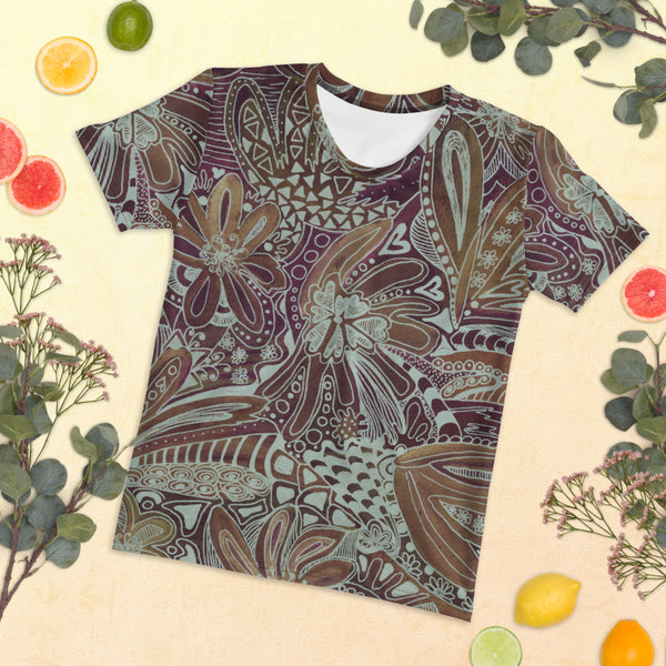 Women's T-shirt 'brown watercolor abstract'