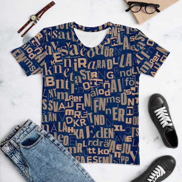 Women's T-shirt 'letters blue'