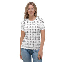 Women's T-shirt 'doodle trees'