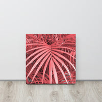 Canvas 'pink palm tree'