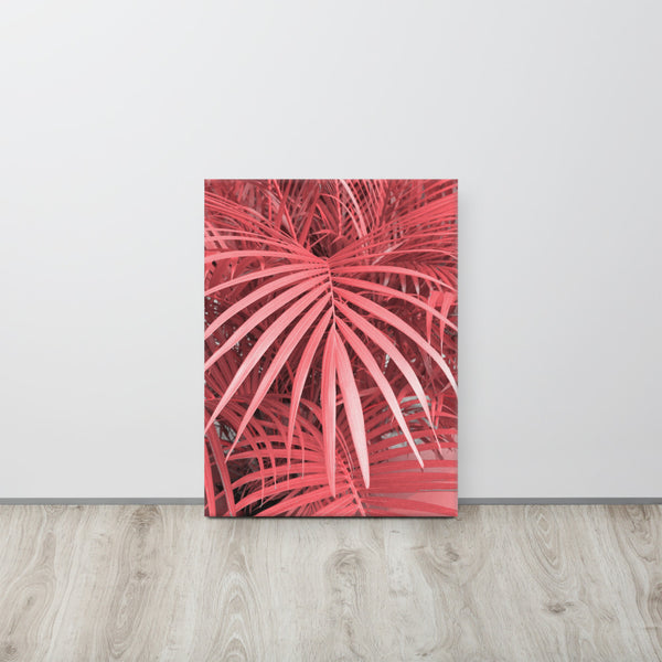 Canvas 'pink palm tree'