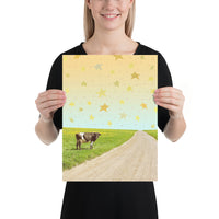 Poster 'cow and stars'