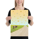 Poster 'cow and stars'