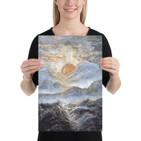 Poster 'sunset at mountain range'