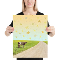 Poster 'cow and stars'