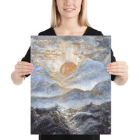 Poster 'sunset at mountain range'