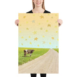 Poster 'cow and stars'