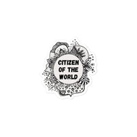 Bubble-free stickers 'citizen of the world'